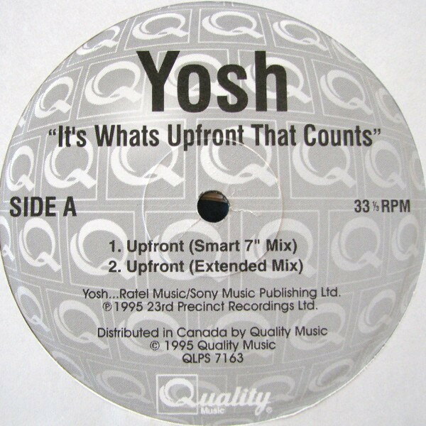 Artist Name: B - 【中古】12” Yosh / Chris & James Its Whats Upfront That Counts / Tune In / Calm Down QLPS7163 QUALITY MUSIC /00250