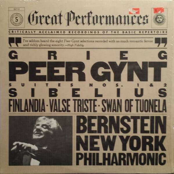 【中古】LP レナード・バーンスタイン, ニュ グリーグ ペール・ギュント 組曲 / シベリウス フィン MY36718 CBS プロモ /00260 recordcity-11040526 RECORD CITY 楽天市場店 パッケージ画像