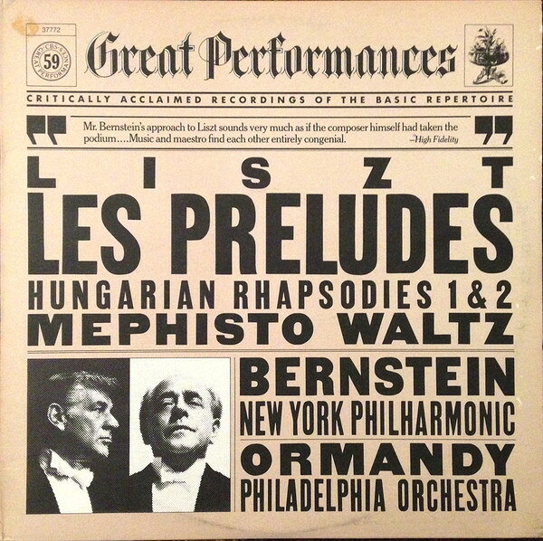 【中古】LP レナード・バーンスタイン, ニュ フランツ・リストの管弦楽曲集 MY37772 CBS プロモ /00260