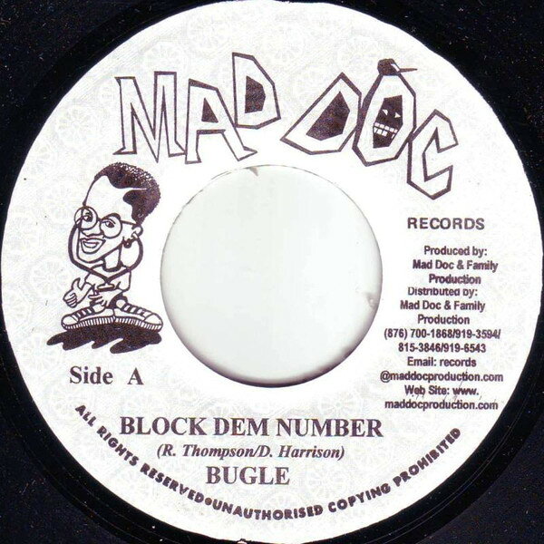Artist Name: K - 【中古】7” Bugle Block Dem Number NONE Mad Doc Records /00080