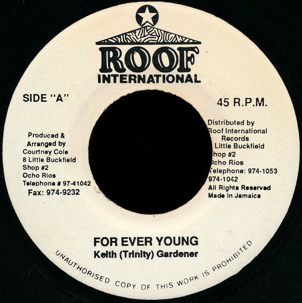 7” Keith (Trinity) Gardener For Ever Young NONE Roof International /00080