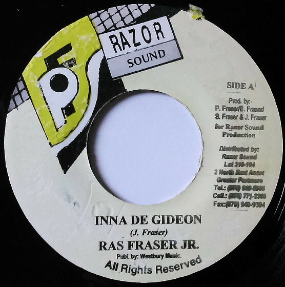 7” Ras Fraser Junior Inna De Gideon NONE Razor Sound /00080