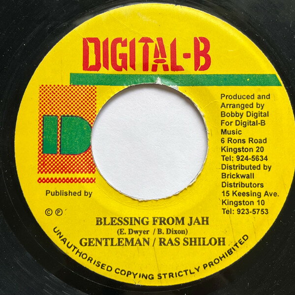 Artist Name: K - 【中古】7” Gentleman & Ras Shiloh / Richi Blessing From Jah / World Order NONE Digital-B /00080