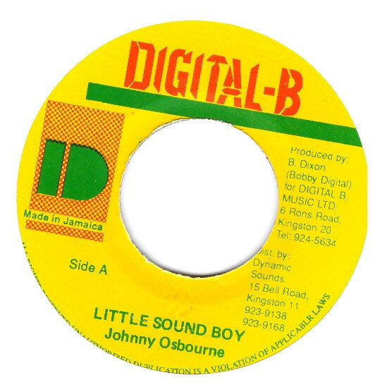 7” Johnny Osbourne Little Sound Boy NONE Digital-B /00080