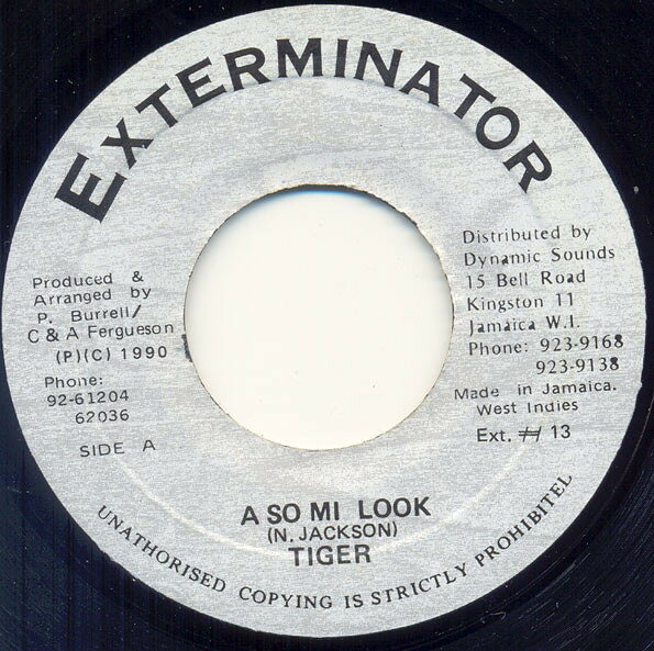 7” Tiger A So Mi Look NONE Exterminator /00080