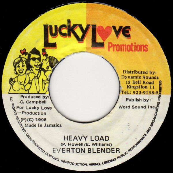 7” Everton Blender / Doni Marshal Heavy Load / Version Hard Beat NONE Lucky Love Promotion /00080