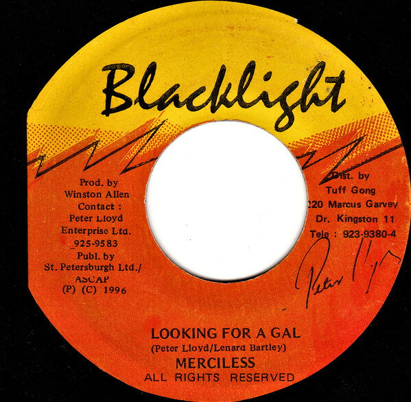 7” Merciless Looking For A Gal NONE Blacklight /00080