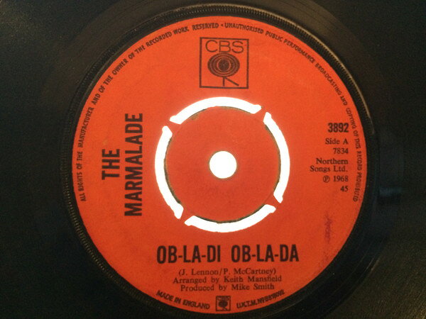 7” Marmalade Ob-La-Di Ob-La-Da 3892 CBS /00080