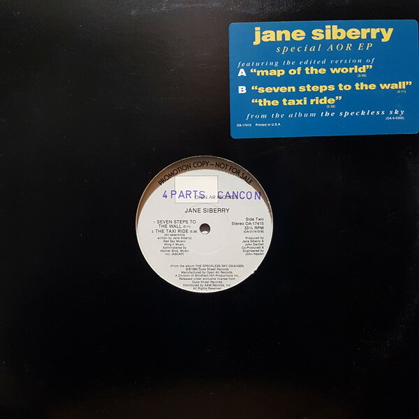 12” Jane Siberry Map Of The World OA17415 OPEN AIR RECORDS プロモ /00250