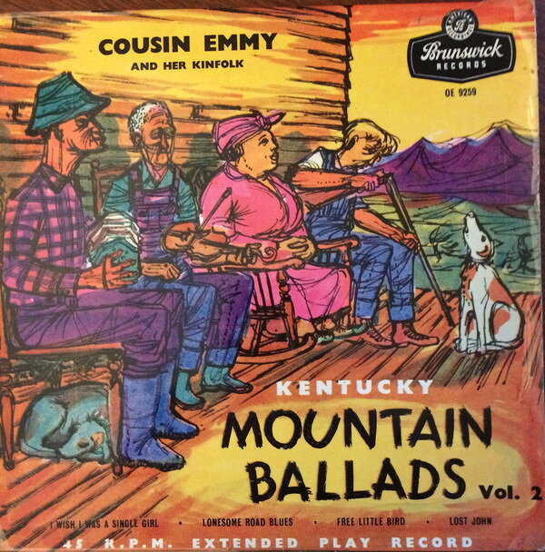 【中古】7” Cousin Emmy Kentucky Mountain Ballads Vol. 2 OE9259 Brunswick /00080