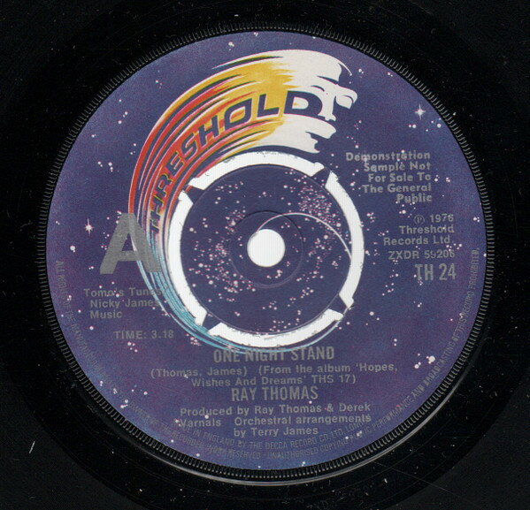 7” Ray Thomas One Night Stand TH24PROMO Threshold プロモ /00080
