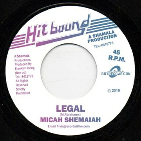 7” Micah Shemaiah, Rassi Hardknoc Legal HBCOEU002 Hit Bound/Buyreggae /00048