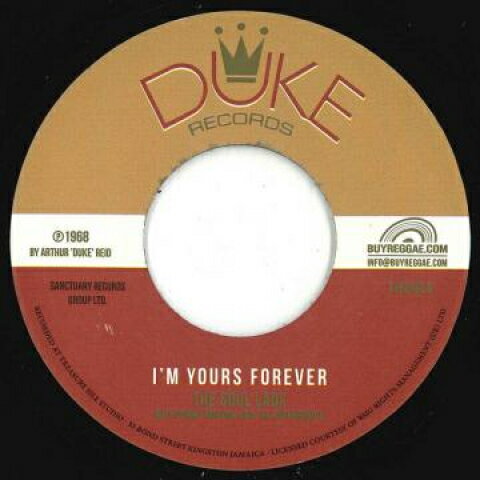 7” Soul Lads / Paragons Im Yours Forever / Only A Smile TIEU024 Duke/Buyreggae EU /00048