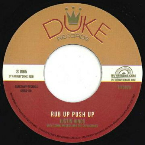 7” Gladiators / Justin Hinds Live Wire (Take One) / Rub Up Push Up TIEU025 Duke/Buyreggae EU /00048