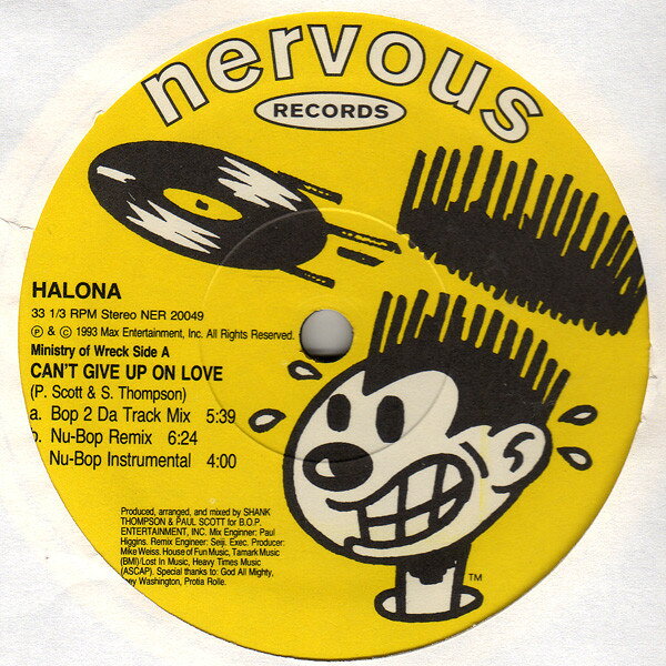 12” Halona Cant Give Up On Love NER20049 Nervous Records /00250