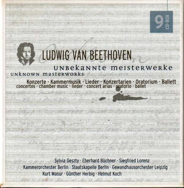 9discs CD Getszy Beethoven Unknown Masterworks 0002682CCC Edel Classics 紙ジャケ /00300