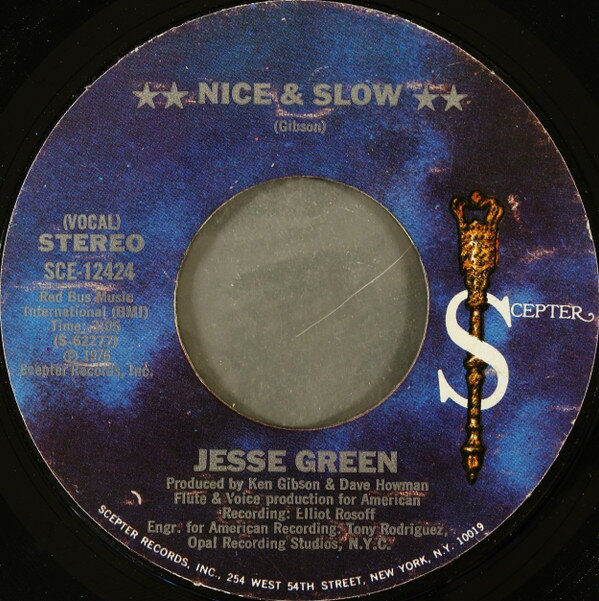 【中古】7” Jesse Green Nice &amp; Slow SCE12424 Scepter Records /00080