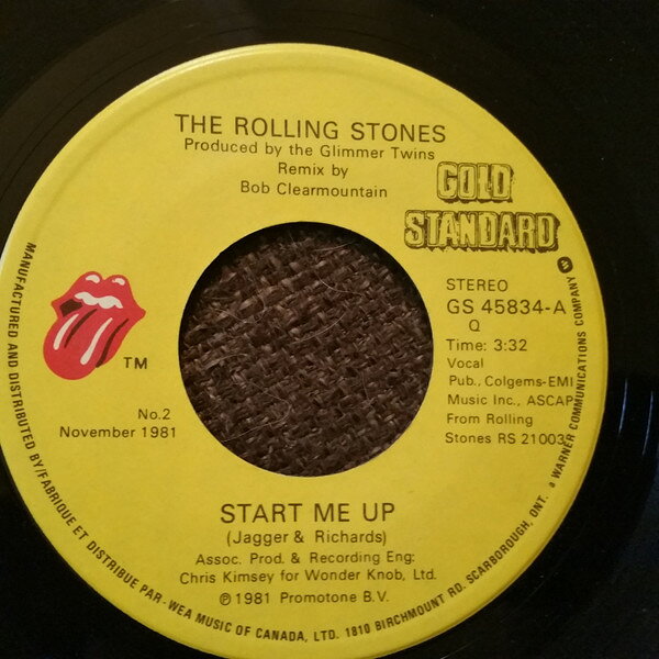 【中古】7” Rolling Stones Start Me Up GS45834 Rolling Stones Recor /00080