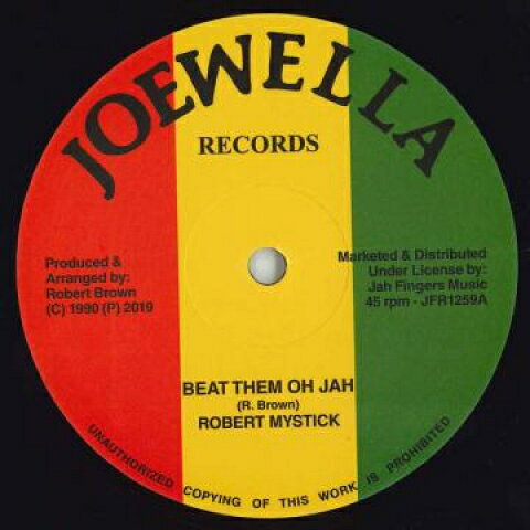 12” Robert Mystick Beat Them Oh Jah / Version JFR1259 Joewella/Jah Fingers /00250