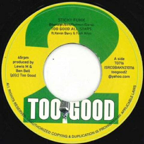 Other - 【新品】7” Too Good All Stars Sticky Funk / Funky Pigeon TG716 Too Good /00048