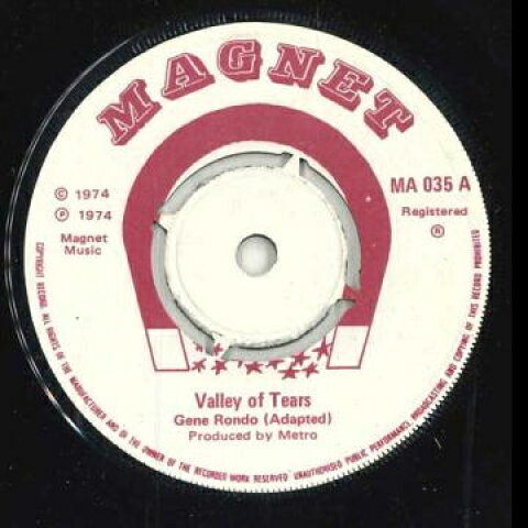 Artist Name: U - 【新品】7” Gene Rondo Valley Of Tears / He Will Break Your Heart MA035 Magnet /00048