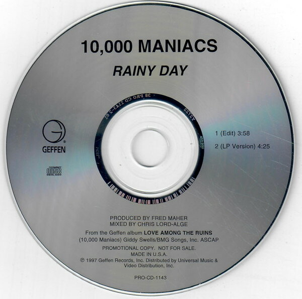 【中古】CD 10,000 Maniacs Rainy Day PROCD1143 Geffen プロモ /00110