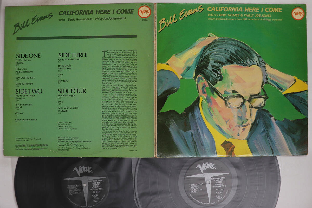 【中古】2discs LP Bill Evans California Here I Come VE22545 VERVE