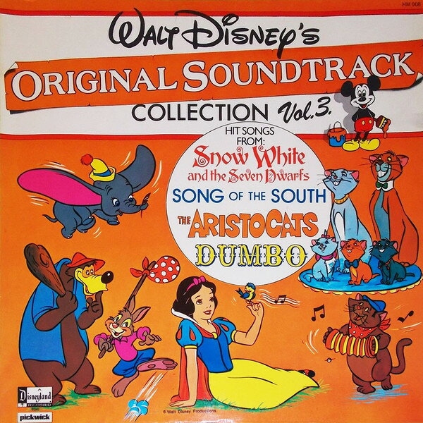 【中古】LP Various Walt Disneys Original Soundtrack Collection Vol. 3 HM908 Disneyland, Pickwick
