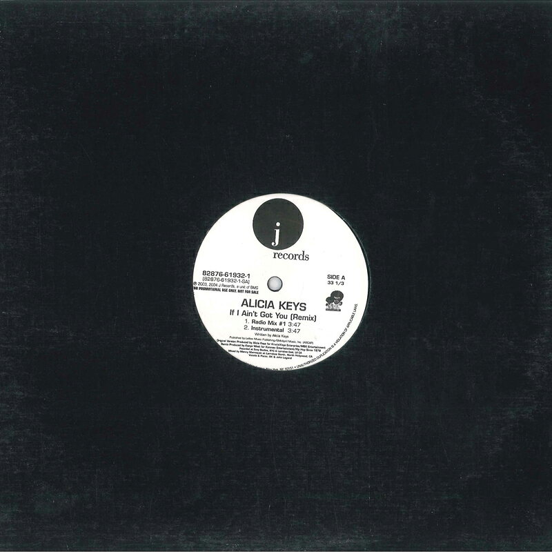 ・アーティスト Alicia Keys ・タイトル If I Ain't Got You (Remix) ・レーベル・型番 J 82876619321 ・フォーマット 12インチレコード ・コンディション(盤) 良い (VG+) ・コンディション(ジャケット) プレインカバー（元ジャケット／カバー無し） ・コンディション(帯) オビなし ・特記事項 サンプル画像です。実際の商品の画像ではありません 商品写真はバーコード/カタログ番号に対応したサンプル画像ですので、お送りする商品の画像ではありません。帯やライナーなどの付属品は、特記事項に記載されている場合のみ含まれます。プロモやカラーレコードなどの仕様についても、該当する場合のみ特記事項に記載しています。 【ご購入前に必ずご確認ください】 ・本店サイト(www.recordcity.jp)とは価格、送料が違います ・本店サイト、その他支店のオーダーとは同梱発送できません ・注文確定後に別の注文を頂いた場合、注文同士の同梱は致しかねます。 ・別倉庫から発送しているため、店頭受け渡しは対応しておりません ・一部商品は他の通販サイトでも販売しているため、ご注文のタイミングによっては商品のご用意ができない場合がございます。 ・土日祝日はお休みです 金曜・祝前日9時以降のご連絡またはご入金は、返答または発送が週明け・祝日明けに順次対応となります。 ・ご購入後のキャンセル不可 ご購入後のキャンセルはいかなる理由においてもお受けできません。ご了承の上、ご購入くださいませ。 ・日本郵便(ゆうパック/ゆうメール)によるお届けになります。 ・中古品であることをご理解ください 当ストアでは中古商品を主に販売しております。中古品であることをご理解の上ご購入ください。また、一部商品はRecordCityオンラインストアで試聴可能です。 ・返品について お客様のご都合による返品は一切承っておりません。 表記の内容と実際の商品に相違がある場合、また針飛び等で返品・返金をご希望される場合は、商品の到着後1週間以内にご連絡ください。商品の返送をこちらで確認後、キャンセル・返金を行います。 コンディションVG以下の商品は返品できません。プレイに影響のない表面のこすれ傷、プレス起因のノイズ盤は返品の対象外です。 【コンディション表記】 ・ほぼ新品(M-)(Like New) 完全な新品。未使用。当店ではほぼ使用しません ・非常に良い(EX)(Excellent) 中古盤として美品な状態。わずかな経年を感じるものの傷みを感じさせない、当店基準で最高の状態 ・良い(VG+)(Very Good Plus) 丁寧に扱われた中古品で、軽い使用感がみられる。 ・可(VG)(Acceptable) 使い込まれた中古品で、「良い」よりもさらに使用感がみられる。 ・悪い(VG-)(Bad) 状態が悪いアイテム。使用の保障はなく、再生不可、針飛び、目立つノイズがあるかもしれない。状態によるクレーム不可。返品不可。 ・非常に悪い(G)(Very Bad) 「悪い」よりさらに状態が悪いアイテム。使用の保障はなく、再生不可、針飛び、目立つノイズがあるかもしれない。状態によるクレーム不可。返品不可。 ・ジャンク(Fair)(Junk/Fair) 割れている、反っている、水ダメージがある、カビ、ジャケットが分離している、ひどい書き込み、ひどい擦れなど最低の状態。使用の保障はなく、再生不可、針飛び、目立つノイズがあるかもしれない。状態によるクレーム不可。返品不可。 ・ジャンク(Poor)(Junk/Poor) 割れている、反っている、水ダメージがある、カビ、ジャケットが分離している、ひどい書き込み、ひどい擦れなど最低の状態。使用の保障はなく、再生不可、針飛び、目立つノイズがあるかもしれない。状態によるクレーム不可。返品不可。