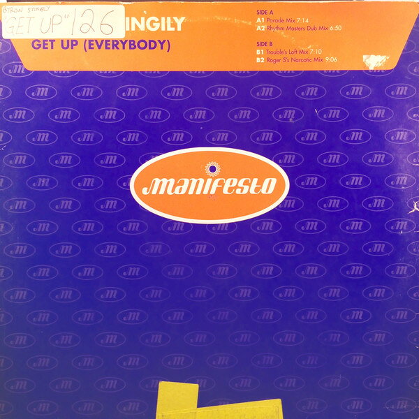 12” Byron Stingily Get Up (Everybody) FESX19 Manifesto /00250