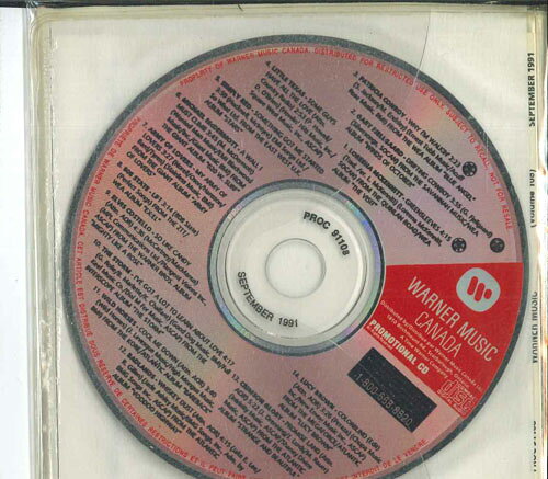 CD Various Warner Music Canada September 1991 -vol. 108 PROC91108 WARNER MUSIC CANADA プロモ /00110