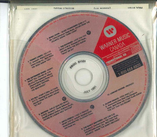 ・アーティスト Various ・タイトル Warner Music Canada July 1991 - Vol. 101 Various - Warner Music Canada Promotional Cd - Volume 101 - July 1991 -vol. 101 ・レーベル・型番 WARNER MUSIC CANADA PROC91101 ・フォーマット CD ・コンディション(盤) 良い (VG+) ・コンディション(ジャケット) カバーなし ・コンディション(帯) オビなし ・特記事項 【プロモ盤】 【Promotion Only】【ソフトケース入り（プラケースなし）】 サンプル画像です。実際の商品の画像ではありません 商品写真はバーコード/カタログ番号に対応したサンプル画像ですので、お送りする商品の画像ではありません。帯やライナーなどの付属品は、特記事項に記載されている場合のみ含まれます。プロモやカラーレコードなどの仕様についても、該当する場合のみ特記事項に記載しています。 【ご購入前に必ずご確認ください】 ・本店サイト(www.recordcity.jp)とは価格、送料が違います ・本店サイト、その他支店のオーダーとは同梱発送できません ・注文確定後に別の注文を頂いた場合、注文同士の同梱は致しかねます。 ・別倉庫から発送しているため、店頭受け渡しは対応しておりません ・一部商品は他の通販サイトでも販売しているため、ご注文のタイミングによっては商品のご用意ができない場合がございます。 ・土日祝日はお休みです 金曜・祝前日9時以降のご連絡またはご入金は、返答または発送が週明け・祝日明けに順次対応となります。 ・ご購入後のキャンセル不可 ご購入後のキャンセルはいかなる理由においてもお受けできません。ご了承の上、ご購入くださいませ。 ・日本郵便(ゆうパック/ゆうメール)によるお届けになります。 ・中古品であることをご理解ください 当ストアでは中古商品を主に販売しております。中古品であることをご理解の上ご購入ください。また、一部商品はRecordCityオンラインストアで試聴可能です。 ・返品について お客様のご都合による返品は一切承っておりません。 表記の内容と実際の商品に相違がある場合、また針飛び等で返品・返金をご希望される場合は、商品の到着後1週間以内にご連絡ください。商品の返送をこちらで確認後、キャンセル・返金を行います。 コンディションVG以下の商品は返品できません。プレイに影響のない表面のこすれ傷、プレス起因のノイズ盤は返品の対象外です。 【コンディション表記】 ・ほぼ新品(M-)(Like New) 完全な新品。未使用。当店ではほぼ使用しません ・非常に良い(EX)(Excellent) 中古盤として美品な状態。わずかな経年を感じるものの傷みを感じさせない、当店基準で最高の状態 ・良い(VG+)(Very Good Plus) 丁寧に扱われた中古品で、軽い使用感がみられる。 ・可(VG)(Acceptable) 使い込まれた中古品で、「良い」よりもさらに使用感がみられる。 ・悪い(VG-)(Bad) 状態が悪いアイテム。使用の保障はなく、再生不可、針飛び、目立つノイズがあるかもしれない。状態によるクレーム不可。返品不可。 ・非常に悪い(G)(Very Bad) 「悪い」よりさらに状態が悪いアイテム。使用の保障はなく、再生不可、針飛び、目立つノイズがあるかもしれない。状態によるクレーム不可。返品不可。 ・ジャンク(Fair)(Junk/Fair) 割れている、反っている、水ダメージがある、カビ、ジャケットが分離している、ひどい書き込み、ひどい擦れなど最低の状態。使用の保障はなく、再生不可、針飛び、目立つノイズがあるかもしれない。状態によるクレーム不可。返品不可。 ・ジャンク(Poor)(Junk/Poor) 割れている、反っている、水ダメージがある、カビ、ジャケットが分離している、ひどい書き込み、ひどい擦れなど最低の状態。使用の保障はなく、再生不可、針飛び、目立つノイズがあるかもしれない。状態によるクレーム不可。返品不可。
