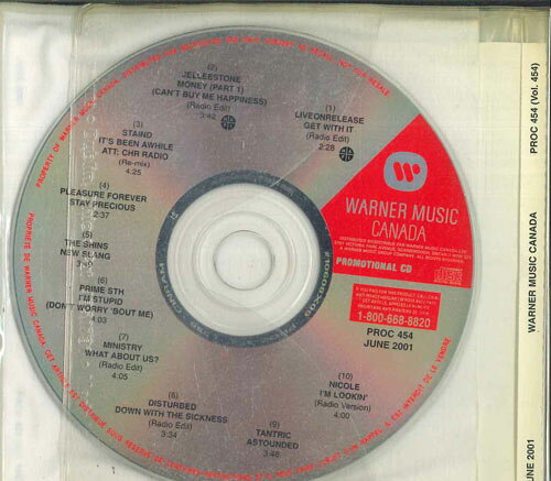 【中古】CD Various Warner Music Canada June 2001 - Vol. 454 PROC454 WARNER MU...