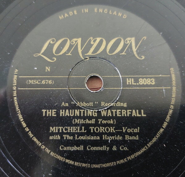 78RPM/SP Mitchell Torok, Louisiana Hayr The Haunting Waterfall / Dancerette HL8083 LONDON RECORDS /00500