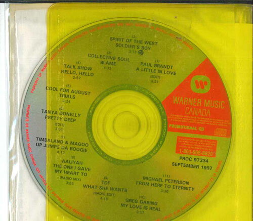 CD Various Warner Music Canada September 1997- Vol. 334 PROC97334 WARNER MUSIC CANADA プロモ /00110