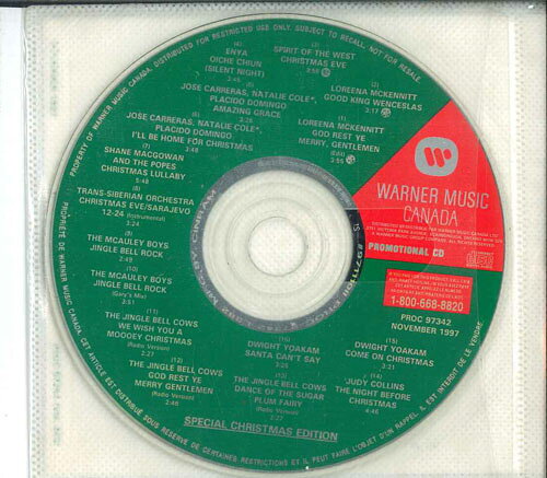 CD Various Warner Music Canada Special Cristmas Edition Novemb PROC97342 WARNER MUSIC CANADA プロモ /00110