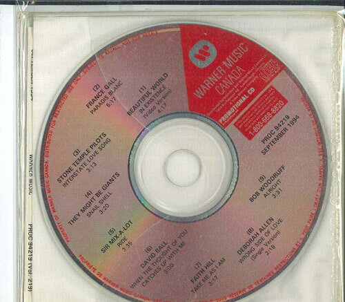 CD Various Warner Music Canada September 1994 - Vol. 219 PROC94219 WARNER MUSIC CANADA プロモ /00110