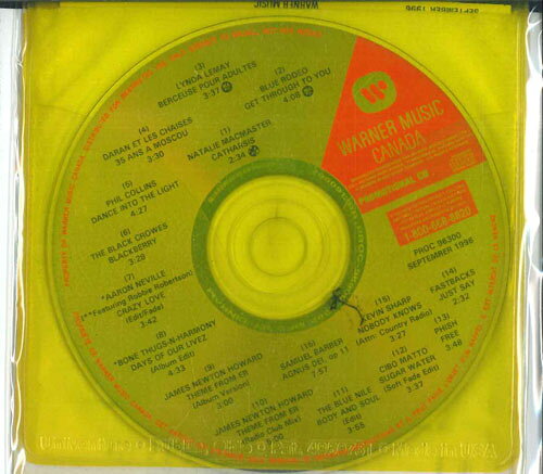 CD Various Warner Music Canada September 1996 - Vol. 300 PROC96300 WARNER MUSIC CANADA プロモ /00110