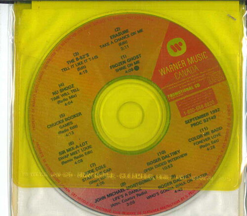 CD Various Warner Music Canada September 1992 - Vol. 149 (Roge PROC92149 WARNER MUSIC CANADA プロモ /00110