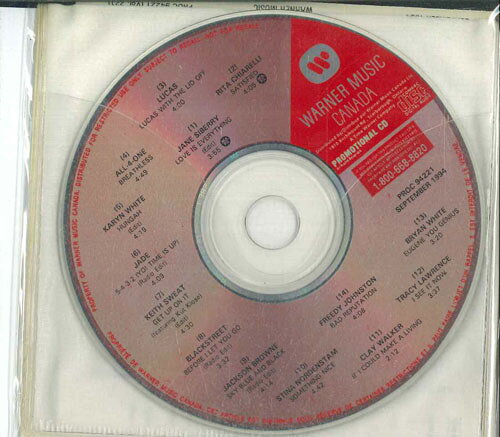 CD Various Warner Music Canada September 1994 - Vol. 221 PROC94221 WARNER MUSIC CANADA プロモ /00110