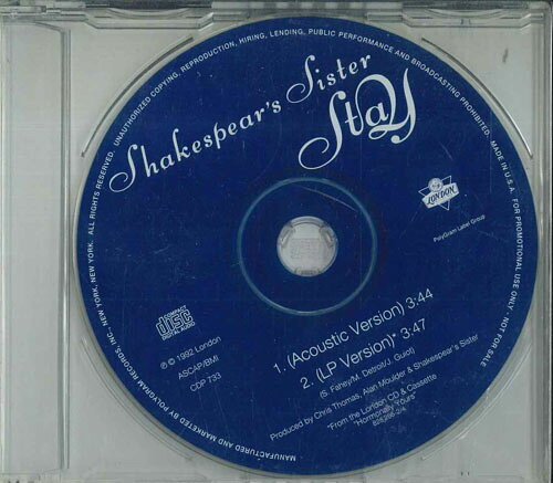 CD Shakespears Sister Stay CDP733 LONDON プロモ /00110