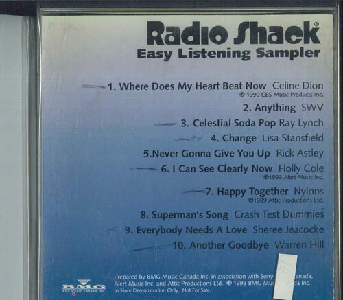 CD Various Radio Shack Easy Listening Sampler F0629 BMG プロモ /00110