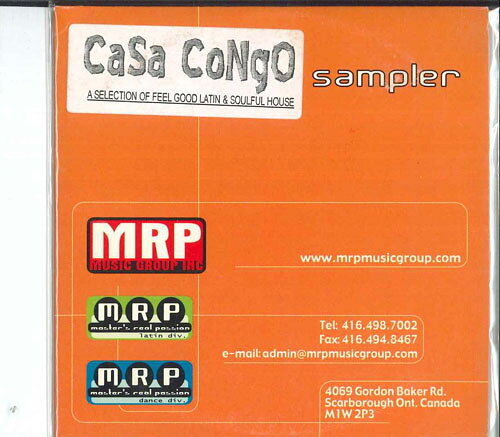【中古】CD Various Casa Congo A Selection Of Feel Good Latin &amp; Soulful NONE MRP MUSIC GROUP INC. 紙ジャケ プロモ /00110