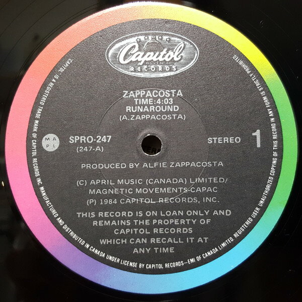 12” Zappacosta Runaround SPRO247 CAPITOL /00250