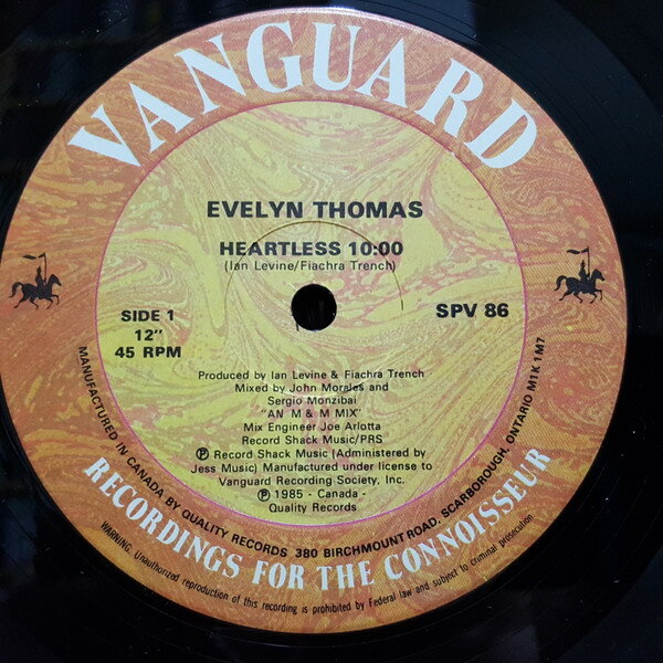 12” Evelyn Thomas Heartless SPV86 Vanguard /00250