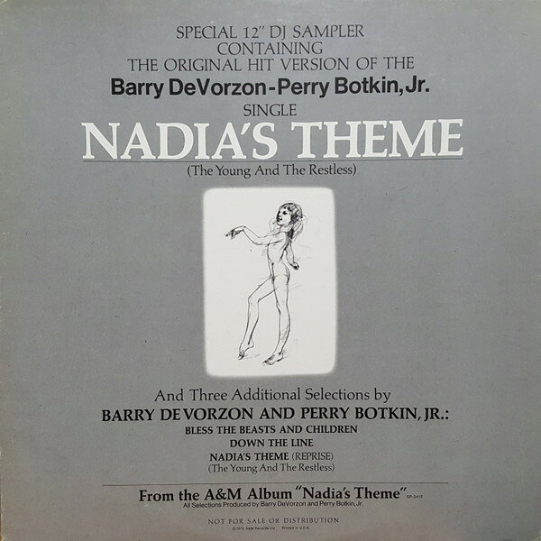LP Barry De Vorzon - Perry Botkin Nadias Theme (The Young And The Restless) SP3412PROMO A&amp;M Records プロモ /00260