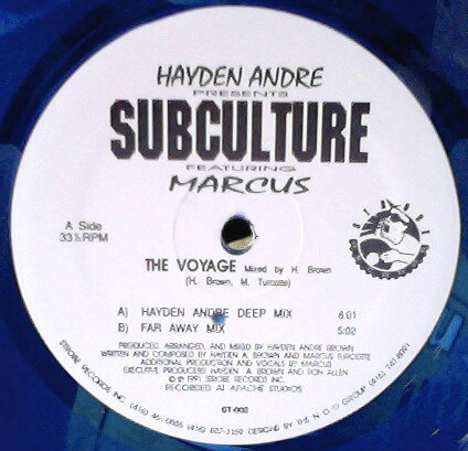 12” Hayden Andre Presents Subcultu The Voyage ST002 STROBE /00250