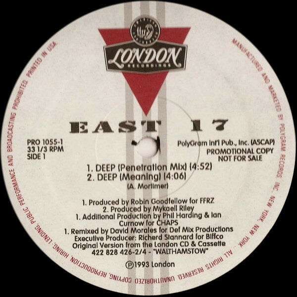 【中古】12” East 17 Deep PRO10551 London Records プロモ /00250