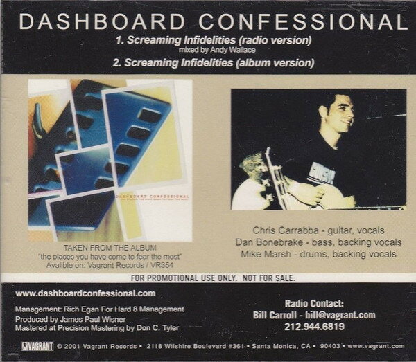 CD Dashboard Confessional Screaming Infidelities VR00042P Vagrant /00110