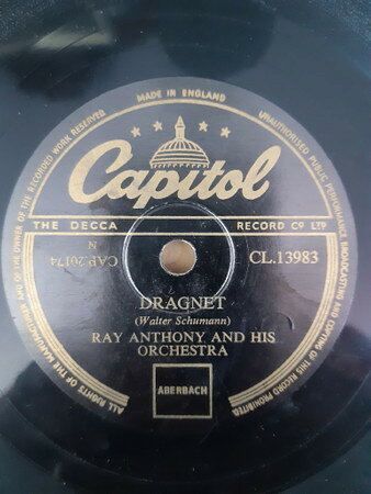 【中古】78RPM/SP Ray Anthony & His Orchestra Dragnet / Bye Bye Baby CL139...